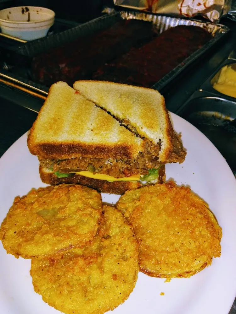 Fried Bologna on Texas Toast